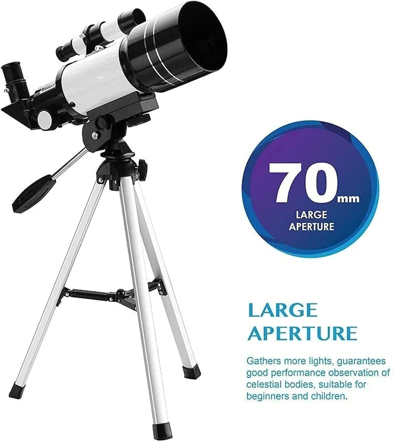 تلسکوپ حرفه ای TEmkin، تلسکوپ شکستنی نجومی با پایه تلفن هوشمند و سه پایه، تلسکوپ بازتابی 15-140X، تلسکوپ ایده آل برای مبتدیان