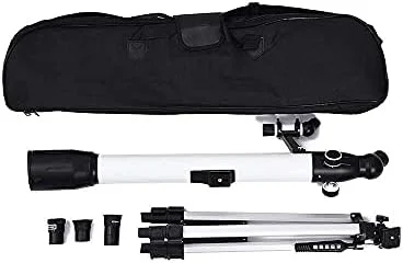 تلسکوپ برای افراد مبتدی، دهانه 60 میلی‌متری، تلسکوپ شکستنی فشرده نجومی 700 میلی‌متری با آداپتور تلفن هوشمند، سه‌پایه و لنز منشوری