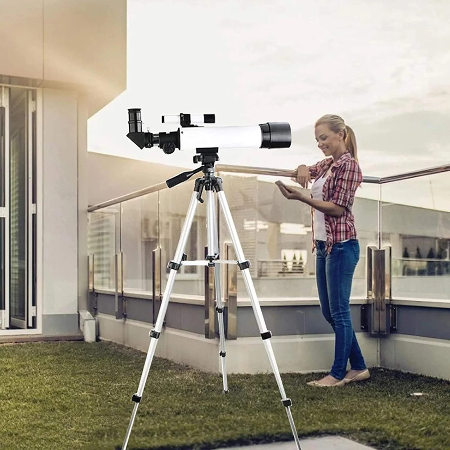 تلسکوپ با دهانه 60 میلی‌متری، تلسکوپ برای مبتدیان، اپتیک کاملاً چندلایه، شکست نور نجومی با سه پایه