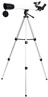 تلسکوپ برای بزرگسالان و مبتدیان، دهانه 60 میلی‌متری، تلسکوپ شکستنی فشرده نجومی 700 میلی‌متری با آداپتور تلفن هوشمند، سه‌پایه و لنز منشوری