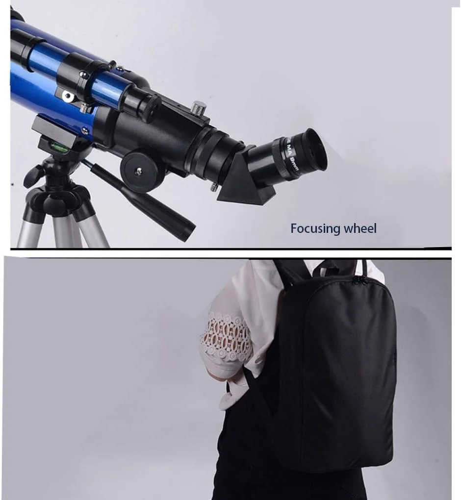 تلسکوپ نجومی 70 میلی‌متری تک‌چشمی آسمان برای مسافرت در فضای باز، تلسکوپ شکستنی فضایی مبتدی کودکان، تک‌چشمی فضایی بزرگسالان