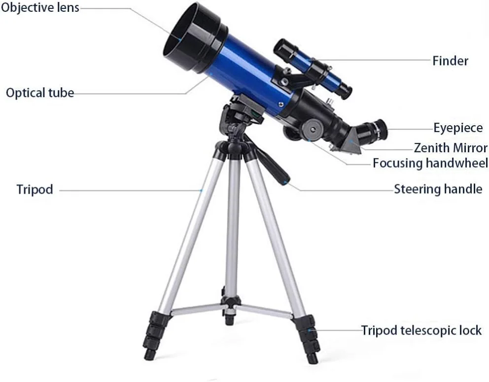 تلسکوپ نجومی 70 میلی‌متری تک‌چشمی آسمان برای مسافرت در فضای باز، تلسکوپ شکستنی فضایی مبتدی کودکان، تک‌چشمی فضایی بزرگسالان