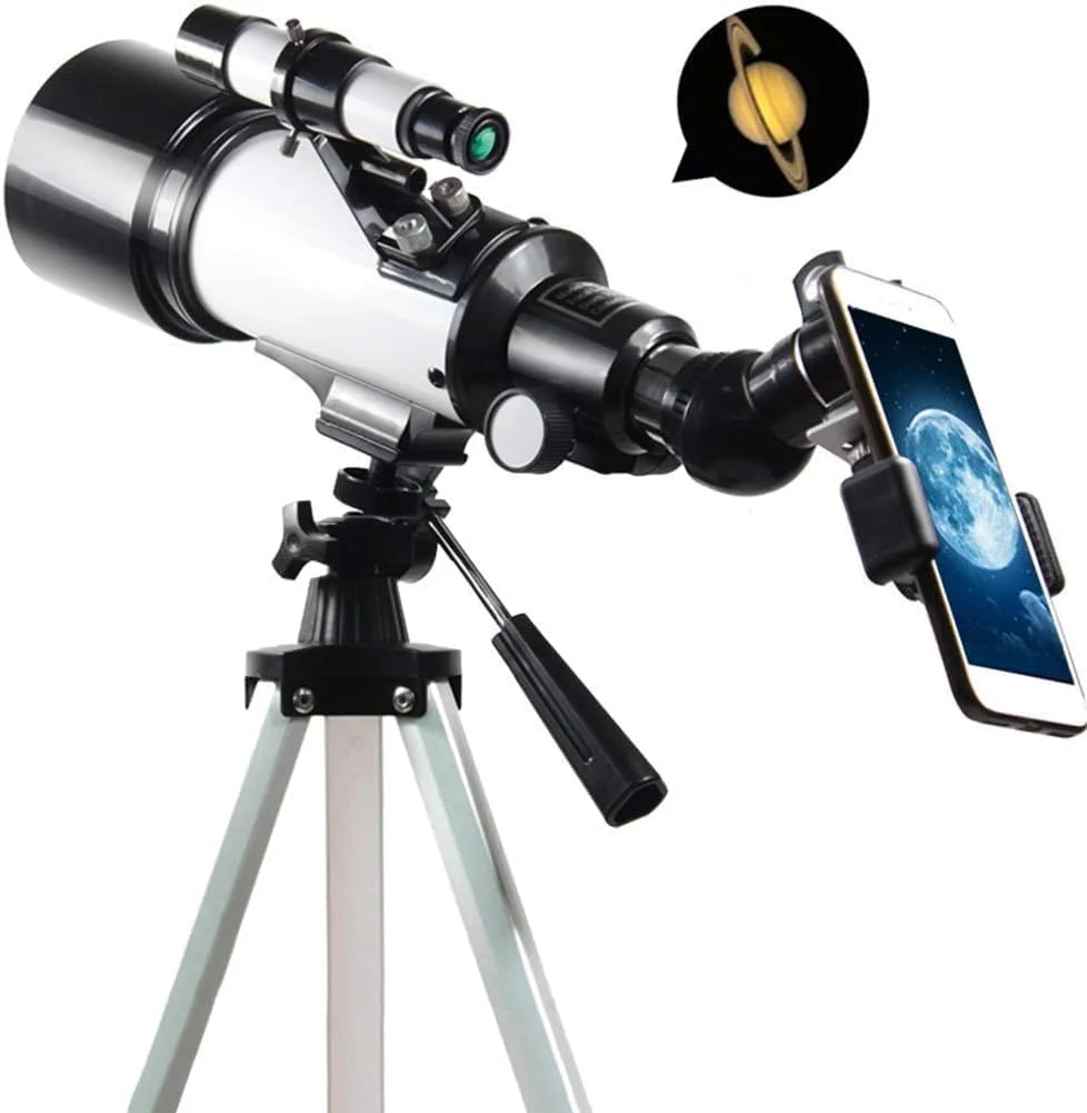 تلسکوپ منونوکولار قابل حمل، تلسکوپ شکستنی نجومی حرفه ای با سه پایه قابل تنظیم و آداپتور تلفن، تلسکوپ قابل حمل برای کودکان، بزرگسالان و مبتدیان، مونتاژ و استفاده آسان