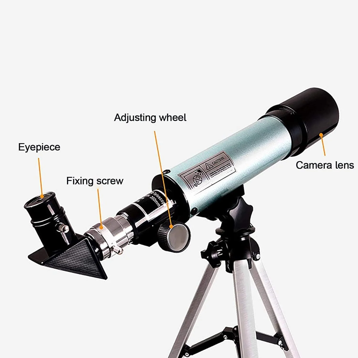 تلسکوپ های منوچشمی نجومی برای مبتدیان و کودکان، دیافراگم 50 میلی‌متری، فاصله کانونی 360 میلی‌متری، تلسکوپ شکست نور نجومی با سه پایه