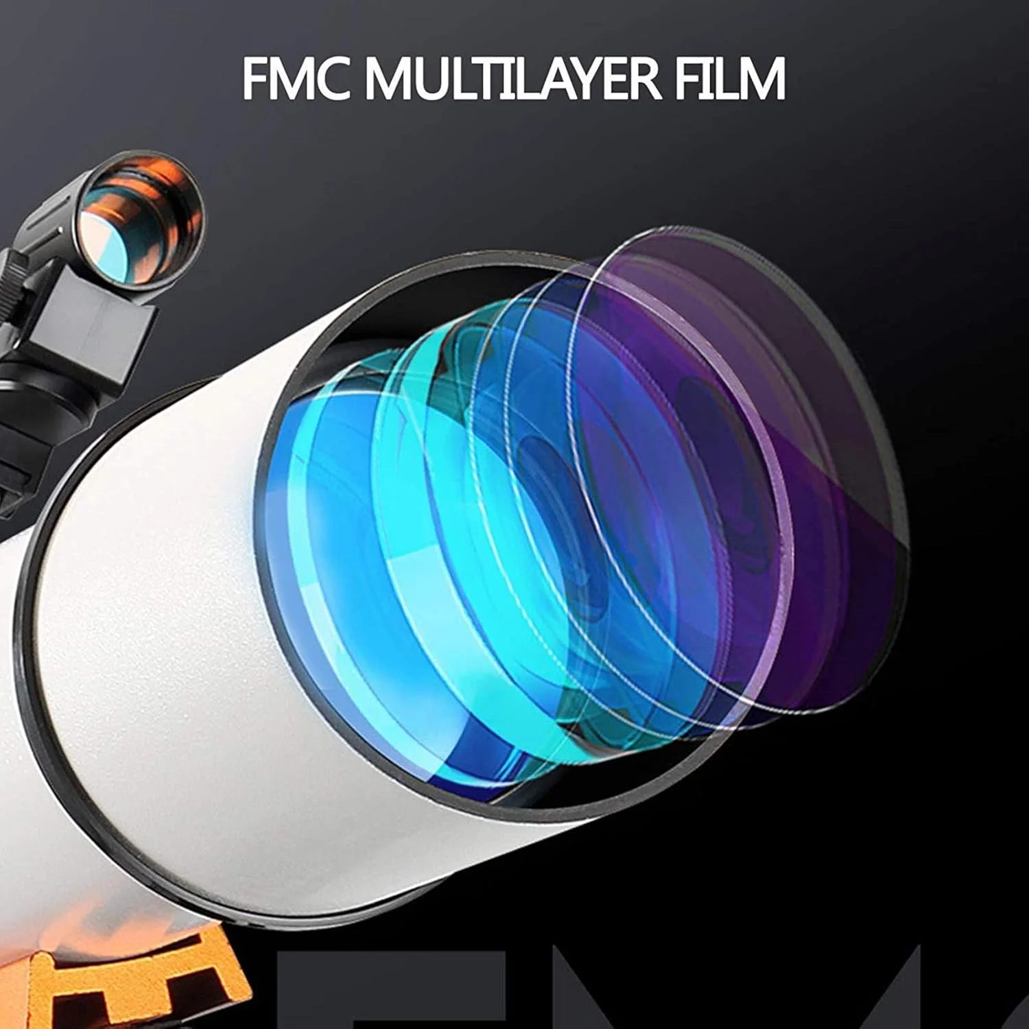 تلسکوپ منکسوری نجومی، تلسکوپ تک چشمی علمی 150X، تلسکوپ انکساری حرفه ای 70/500 میلی متری، با سه پایه + یابنده