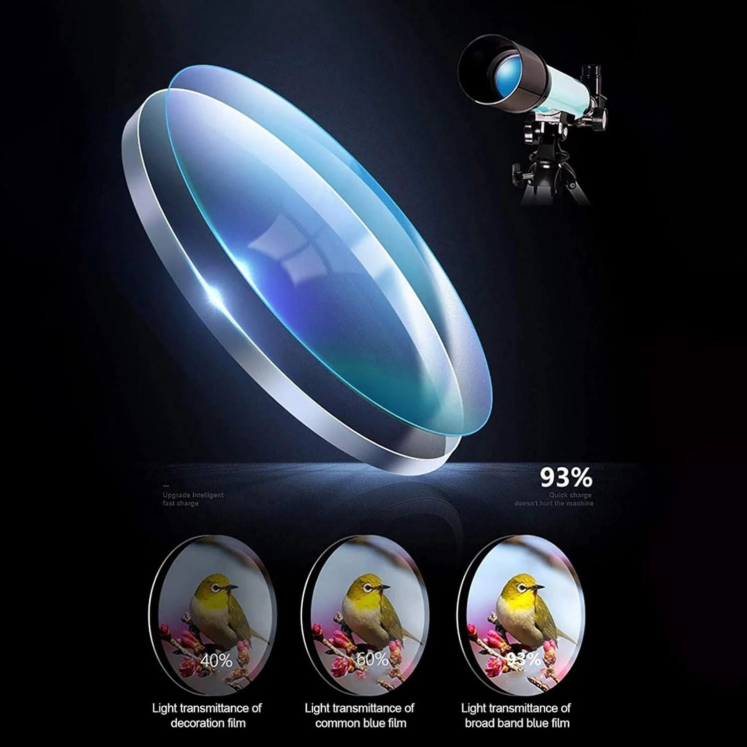 تلسکوپ های منوچشمی نجومی برای مبتدیان و کودکان، دیافراگم 50 میلی‌متری، فاصله کانونی 360 میلی‌متری، تلسکوپ شکست نور نجومی با سه پایه