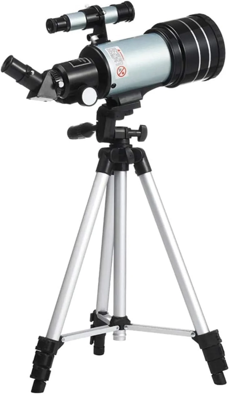 تلسکوپ نجومی تک چشمی قابل حمل برای کودکان و بزرگسالان، تلسکوپ های حرفه ای مبتدی، تلسکوپ مسافرتی انکساری نجومی با دیافراگم 70 میلی متری با سه پایه