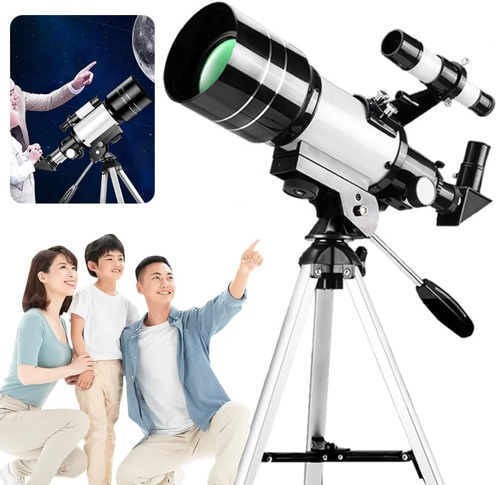 تلسکوپ مسافرتی حرفه ای LYEAA با دیافراگم 70 میلی متری، شکست نجومی 15X-150X، هدیه های نجومی