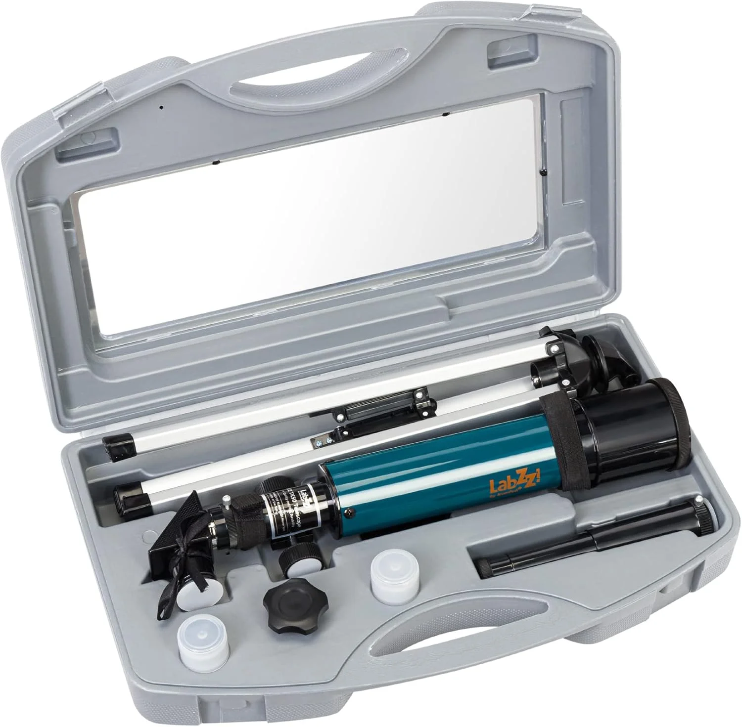 تلسکوپ شکستی مسافرتی سبک و قابل حمل 50 میلی‌متری Levenhuk LabZZ TK50 با کیف و لوازم جانبی برای کودکان و مبتدیان