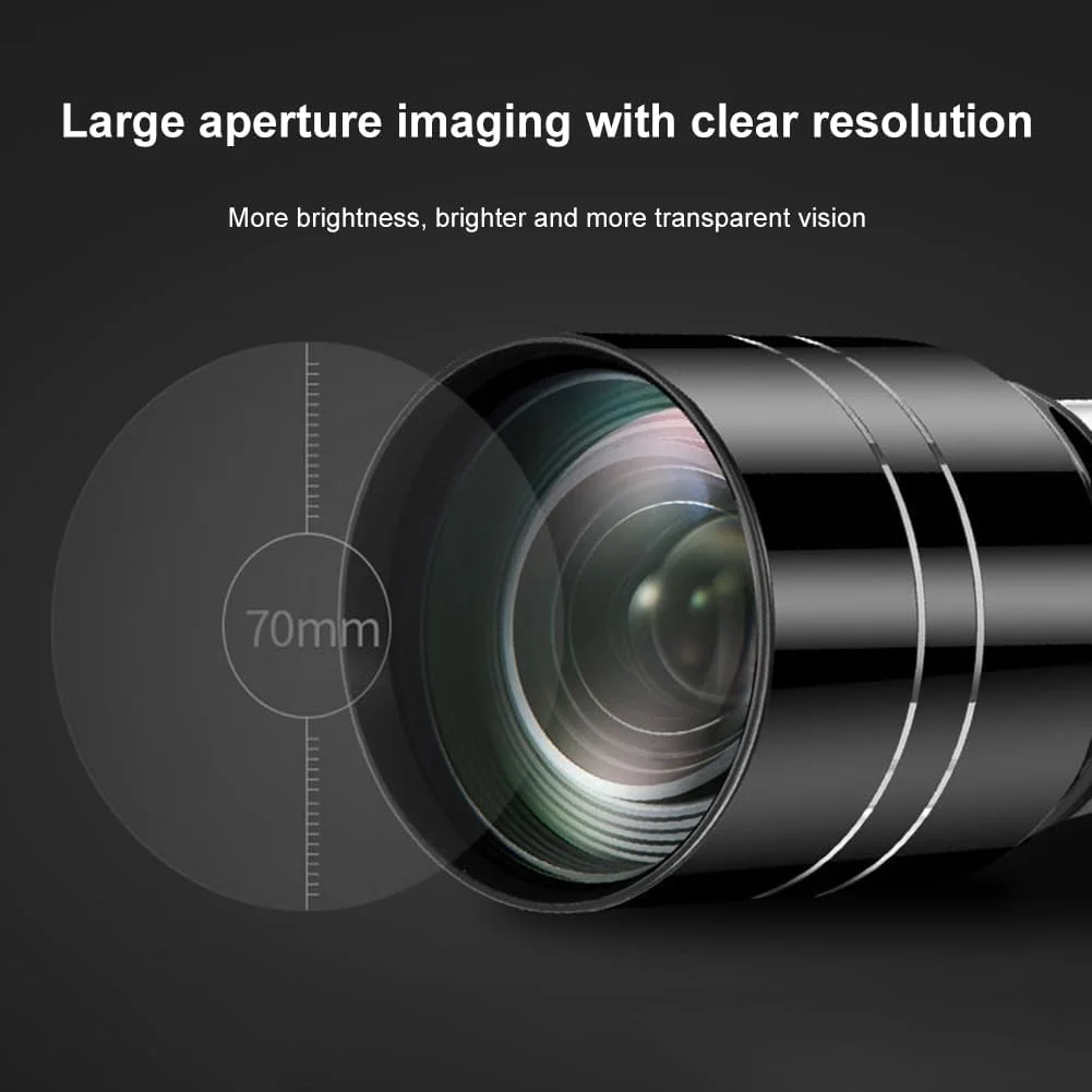 تلسکوپ مسافرتی حرفه ای LYEAA با دیافراگم 70 میلی متری، شکست نجومی 15X-150X، هدیه های نجومی