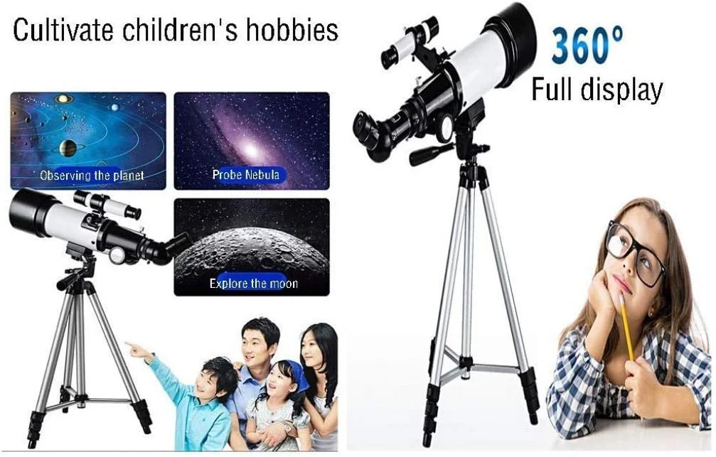 تلسکوپ نجومی با بزرگنمایی بالا، تلسکوپ انکساری، تلسکوپ مسافرتی قابل حمل، تلسکوپ دو منظوره فضا و زمین با کاربری آسان، پکیج B