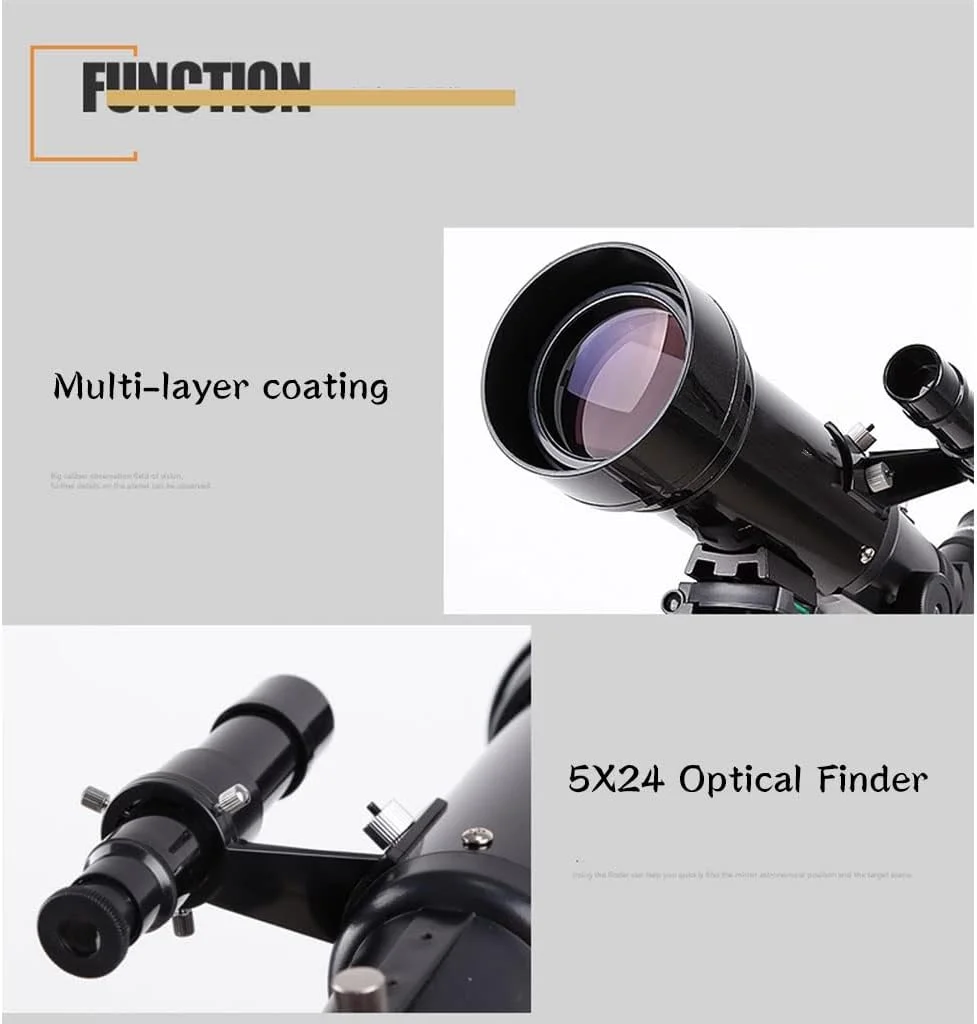 تلسکوپ KOHARA برای کودکان و مبتدیان، تلسکوپ شکستنی نجومی 70 میلی‌متری با سه‌پایه قابل تنظیم و قابل حمل برای کودکان و بزرگسالان