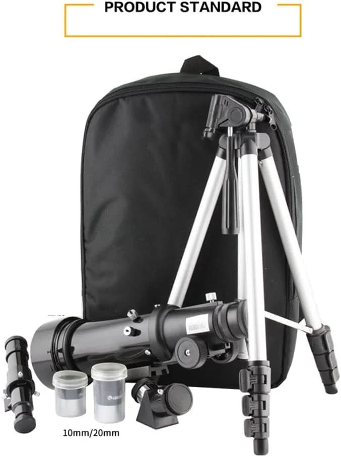 تلسکوپ KOHARA برای کودکان و مبتدیان، تلسکوپ شکستنی نجومی 70 میلی‌متری با سه‌پایه قابل تنظیم و قابل حمل برای کودکان و بزرگسالان