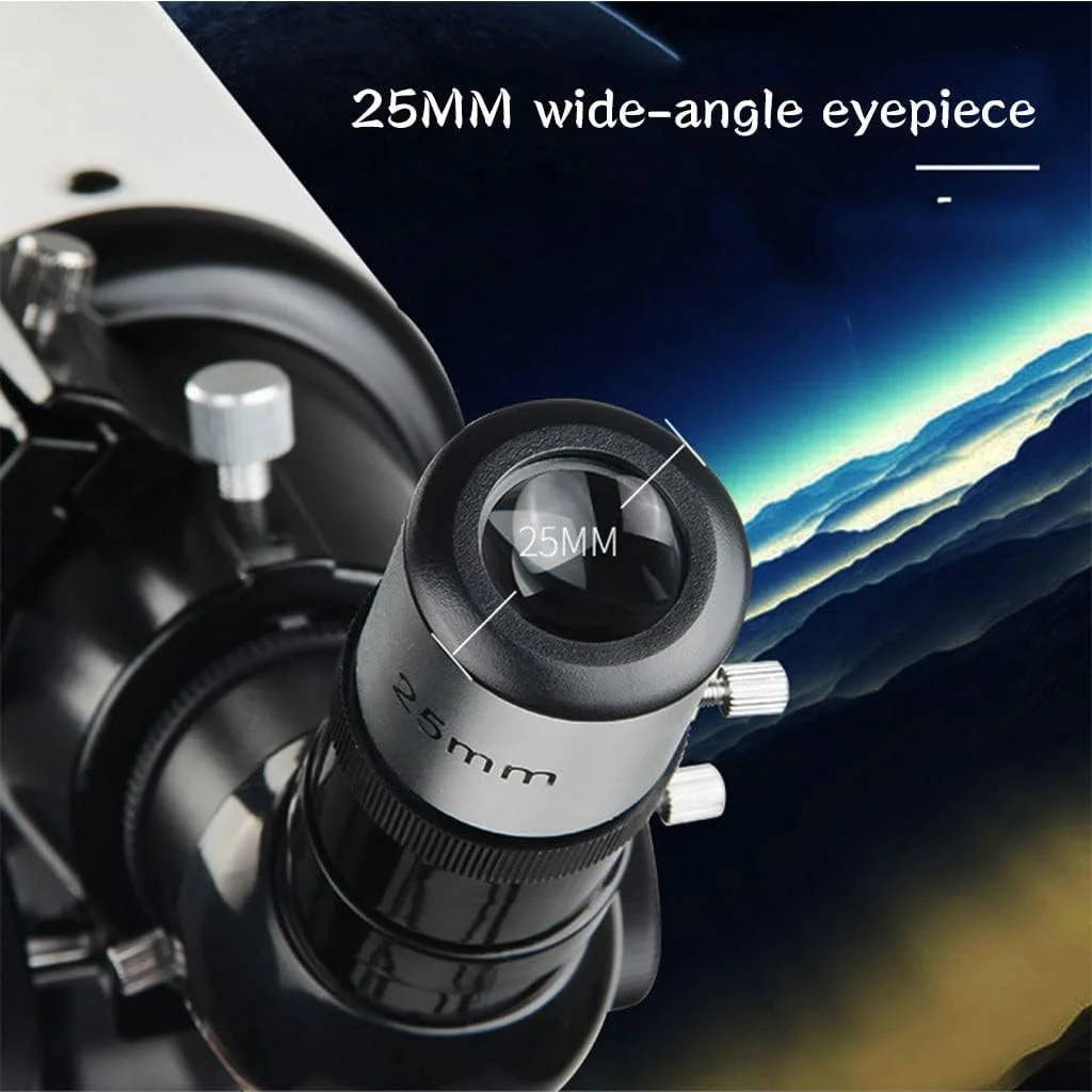 تلسکوپ های KOHARA برای کودکان و مبتدیان، تلسکوپ های نجومی با دیافراگم 500/80 به همراه سه پایه قابل تنظیم، تلسکوپ انکساری قابل حمل هدیه برای کریسمس (استاندارد)