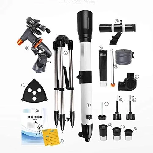 تلسکوپ های KOHARA، تلسکوپ شکستنی نجومی با فاصله کانونی 1000 میلی متر، تلسکوپ مسافرتی جمع و جور و قابل حمل، سه پایه با ارتفاع قابل تنظیم، برای کودکان و مبتدیان