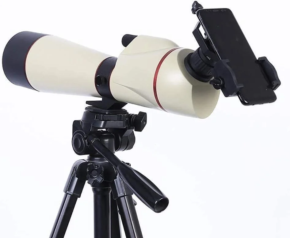 تلسکوپ مبتدی قابل حمل KOHARA - تلسکوپ انکساری با سه پایه قابل تنظیم، آداپتور تلفن هوشمند و یابنده - تلسکوپ مسافرتی قابل حمل مناسب برای کودکان و نوجوانان