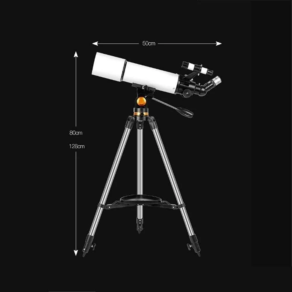 تلسکوپ انکساری قابل حمل KOHARA با اپتیک شیشه ای پوشش داده شده - تلسکوپ ایده آل برای مبتدیان - بسته نرم افزاری نجوم