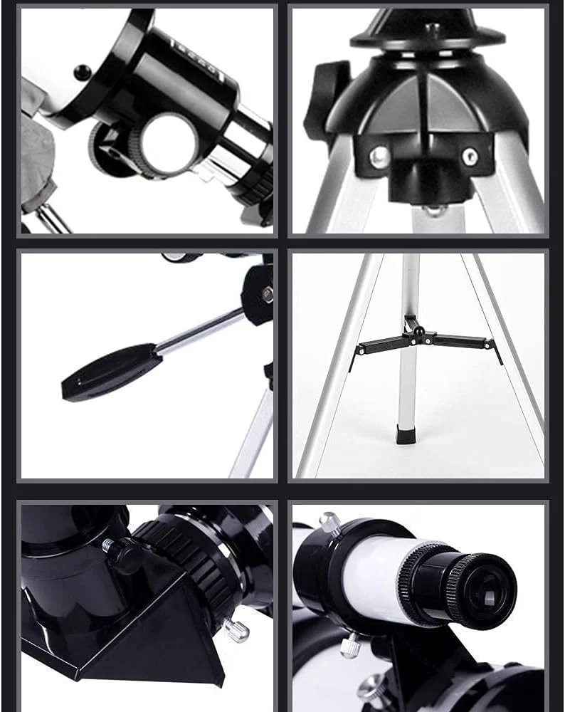 تلسکوپ منکسوری انکساری نجومی KOHARA با سه پایه، تلسکوپ ایده آل برای کودکان، بزرگسالان و مبتدیان با 2 چشمی تلسکوپ منکسوری انکساری نجومی KOHARA با سه پایه، تلسکوپ ایده آل برای کودکان، بزرگسالان و مبتدیان با 2 چشمی