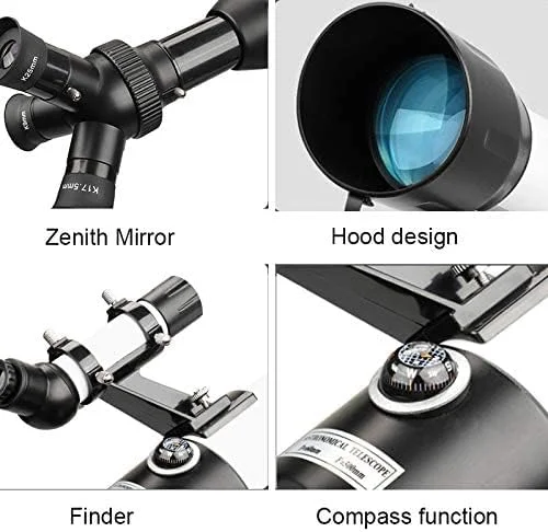 تلسکوپ KOHARA، تلسکوپ شکستنی نجومی با دیافراگم مناسب کودکان، بزرگسالان و مبتدیان، تلسکوپ شکستنی قابل حمل با سه پایه، اپتیک چند لایه