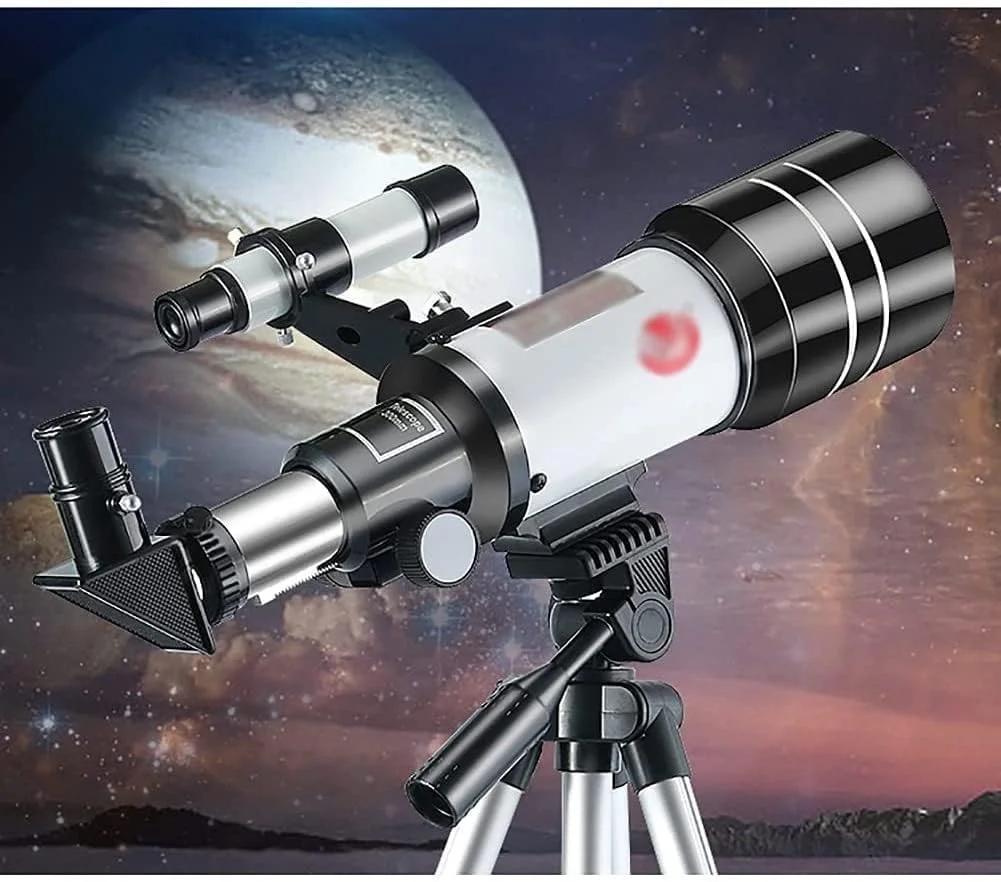 تلسکوپ انکساری KOHARA، جمع و جور و قابل حمل، دهانه 70 میلی متری، تلسکوپ نجومی انکساری 300 میلی متری با آداپتور تلفن هوشمند و سه پایه