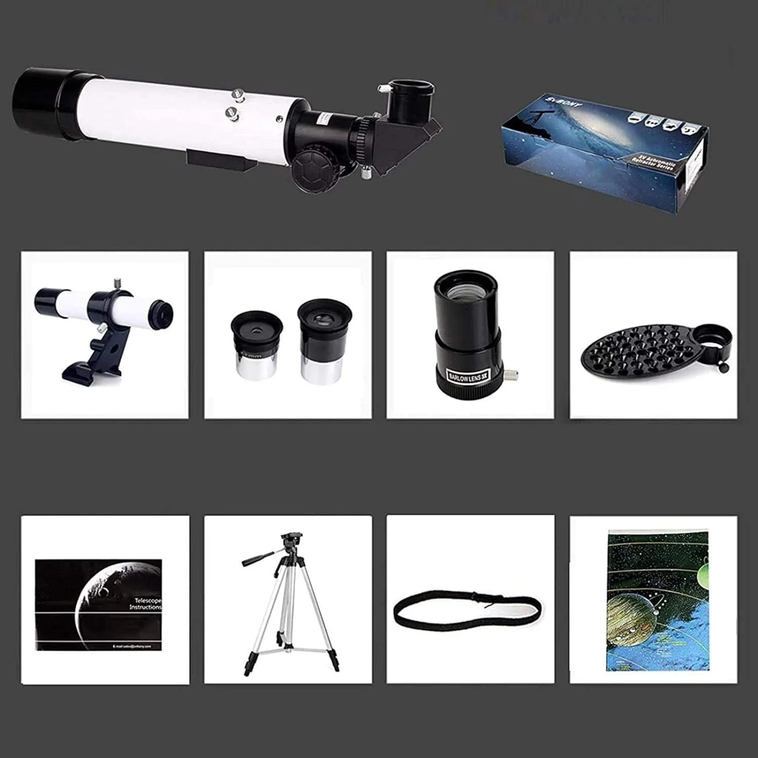 تلسکوپ دوچشمی قابل حمل KANBUN با قدرت بالا برای بزرگسالان، دیافراگم 60 میلیمتری، تلسکوپ مبتدی، اپتیک کاملاً چند لایه، شکست نجومی با سهپایه تلسکوپ دوچشمی قابل حمل KANBUN با قدرت بالا برای بزرگسالان، دیافراگم 60 میلیمتری، تلسکوپ مبتدی، اپتیک کاملاً چند لایه، شکست نجومی با سهپایه