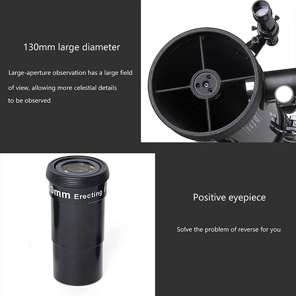 تلسکوپ حرفه ای 900x130 میلی متری KOHARA تلسکوپ شکستی قدرتمند و قابل حمل با آداپتور تلفن هوشمند، کوله پشتی و تلسکوپ دستی