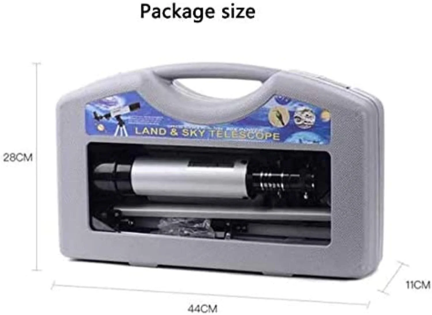 تلسکوپ نجومی پرقدرت قابل حمل کانبن، تلسکوپ منکساری با فاصله کانونی 800 میلی‌متر و دیافراگم 60 میلی‌متر، لنز 150X به همراه سه‌پایه برای تماشای آسمان و ستارگان توسط مبتدیان