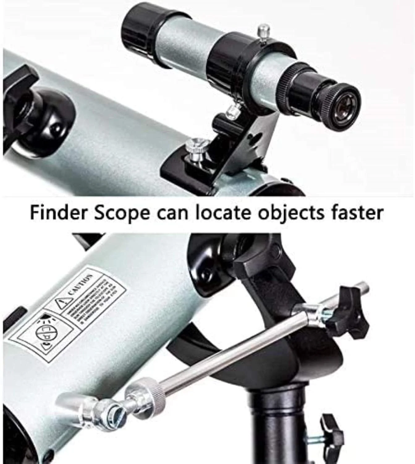 تلسکوپ نجومی پرقدرت قابل حمل کانبن، تلسکوپ منکساری با فاصله کانونی 800 میلی‌متر و دیافراگم 60 میلی‌متر، لنز 150X به همراه سه‌پایه برای تماشای آسمان و ستارگان توسط مبتدیان