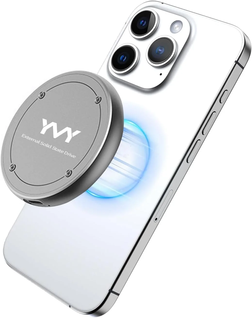 حافظه اس اس دی اکسترنال مغناطیسی قابل حمل YMY با ظرفیت 128 گیگابایت، سرعت فوق العاده 10 گیگابیت بر ثانیه، USB C SSD برای ذخیره سازی و پشتیبان گیری، سازگار با لپ تاپ، مک، تلویزیون، آیفون 15 پرو، گوشی های هوشمند Type C و غیره