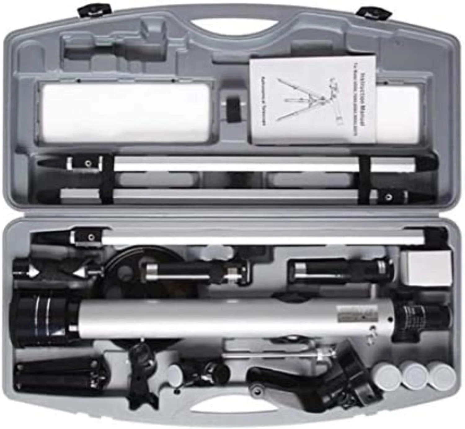 تلسکوپ نجومی پرقدرت قابل حمل کانبن، تلسکوپ منکساری با فاصله کانونی 800 میلی‌متر و دیافراگم 60 میلی‌متر، لنز 150X به همراه سه‌پایه برای تماشای آسمان و ستارگان توسط مبتدیان