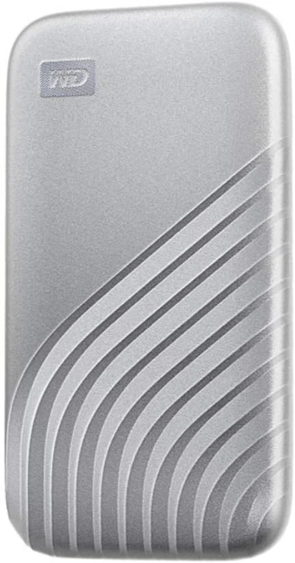 درایو حالت جامد اکسترنال قابل حمل WD 2TB My Passport SSD، نقره ای، مستحکم و فوق العاده سریع، محافظت از رمز عبور با رمزگذاری سخت افزاری - WDBAGF0020BSL-WESN