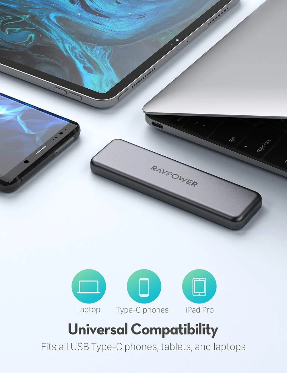 هارد اکسترنال SSD قابل حمل VAVA Pro، ظرفیت 512 گیگابایت، سرعت انتقال داده 540 مگابایت بر ثانیه، فلش NAND، رابط USB 3.1 Gen 2، قفل ATA، مینی درایو حالت جامد USB C