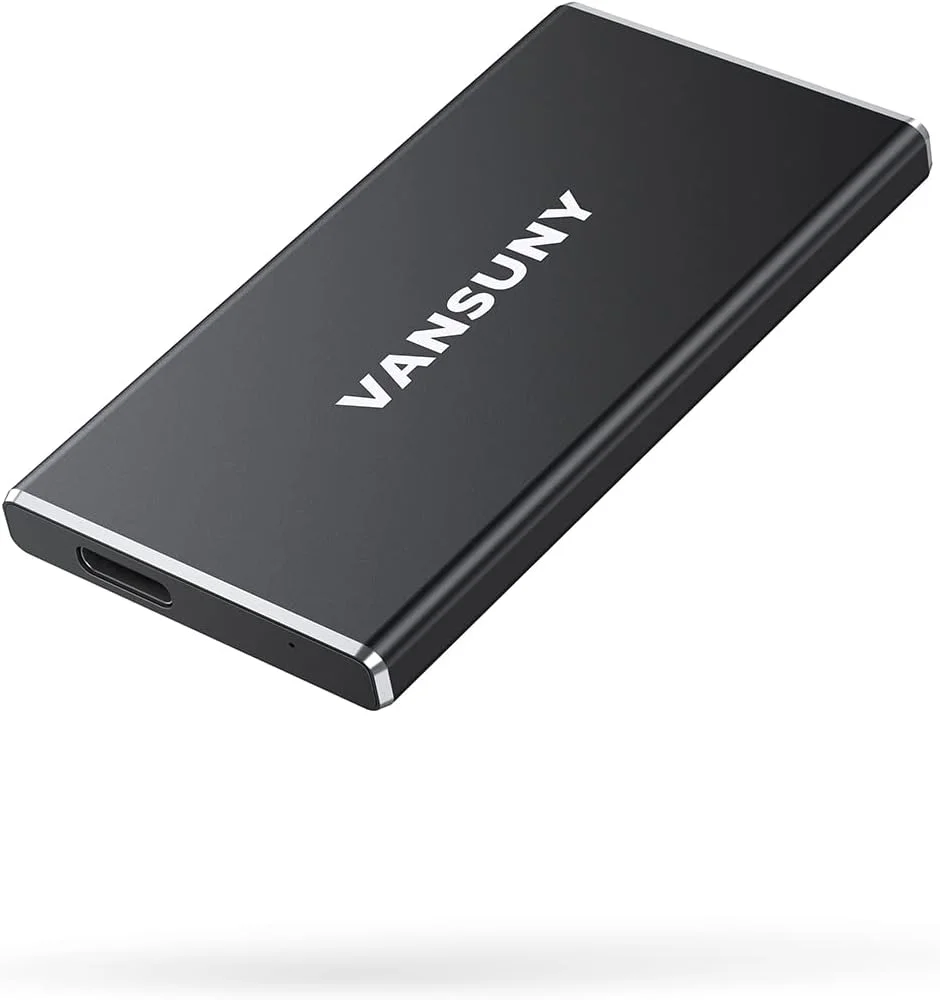 حافظه اس اس دی اکسترنال قابل حمل Vansuny با ظرفیت 250 گیگابایت، USB 3.1 Gen2 با سرعت انتقال داده 430 مگابایت بر ثانیه، بدنه فلزی USB C مینی قابل حمل برای کامپیوتر، لپ تاپ، تلفن و غیره حافظه اس اس دی اکسترنال قابل حمل Vansuny با ظرفیت 250 گیگابایت، USB 3.1 Gen2 با سرعت انتقال داده 430 مگابایت بر ثانیه، بدنه فلزی USB C مینی قابل حمل برای کامپیوتر، لپ تاپ، تلفن و غیره