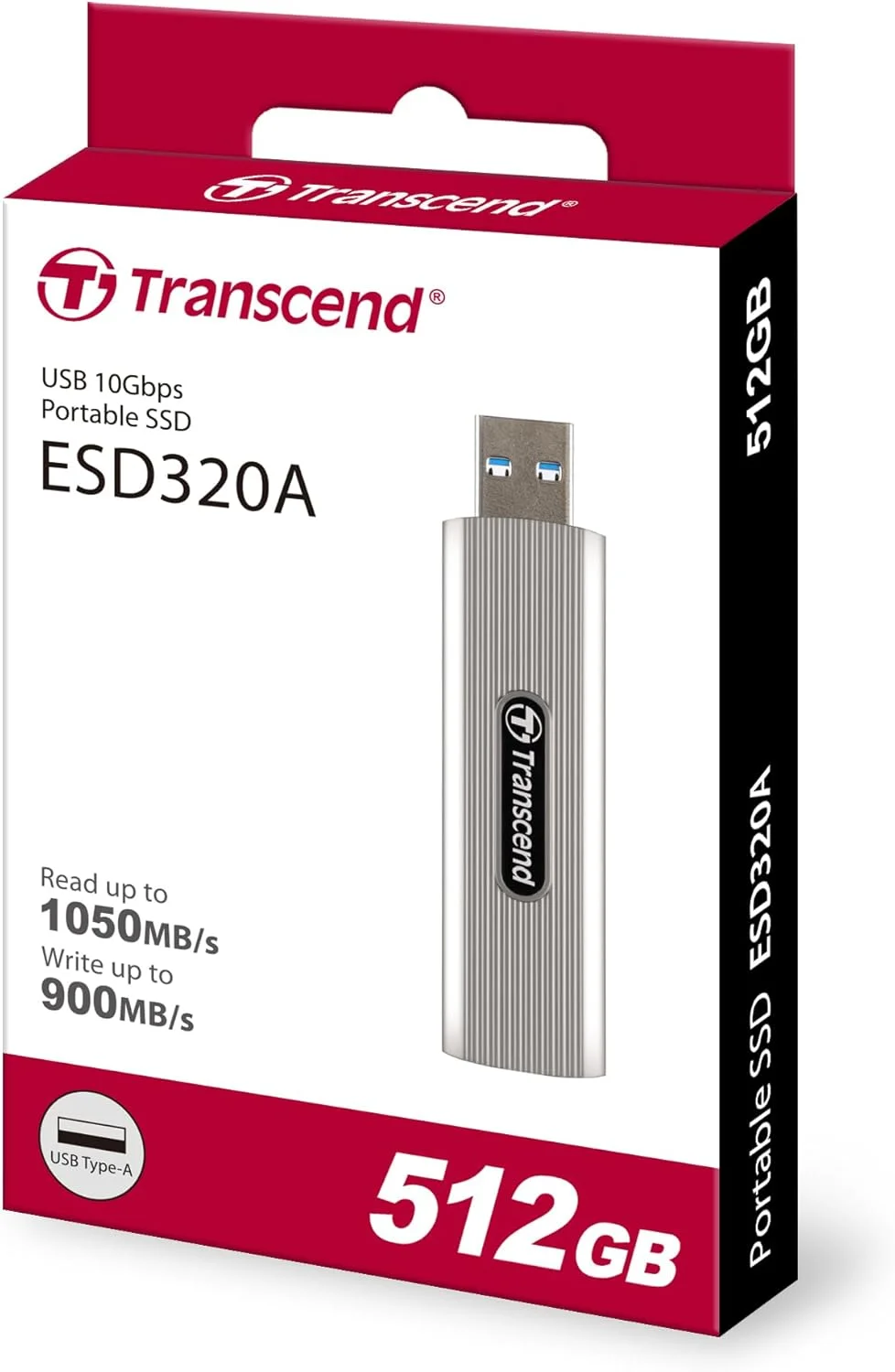 اس اس دی اکسترنال قابل حمل 512 گیگابایتی Transcend ESD320A USB 10Gbps Type-A مدل TS512GESD320A اس اس دی اکسترنال قابل حمل 512 گیگابایتی Transcend ESD320A USB 10Gbps Type-A مدل TS512GESD320A