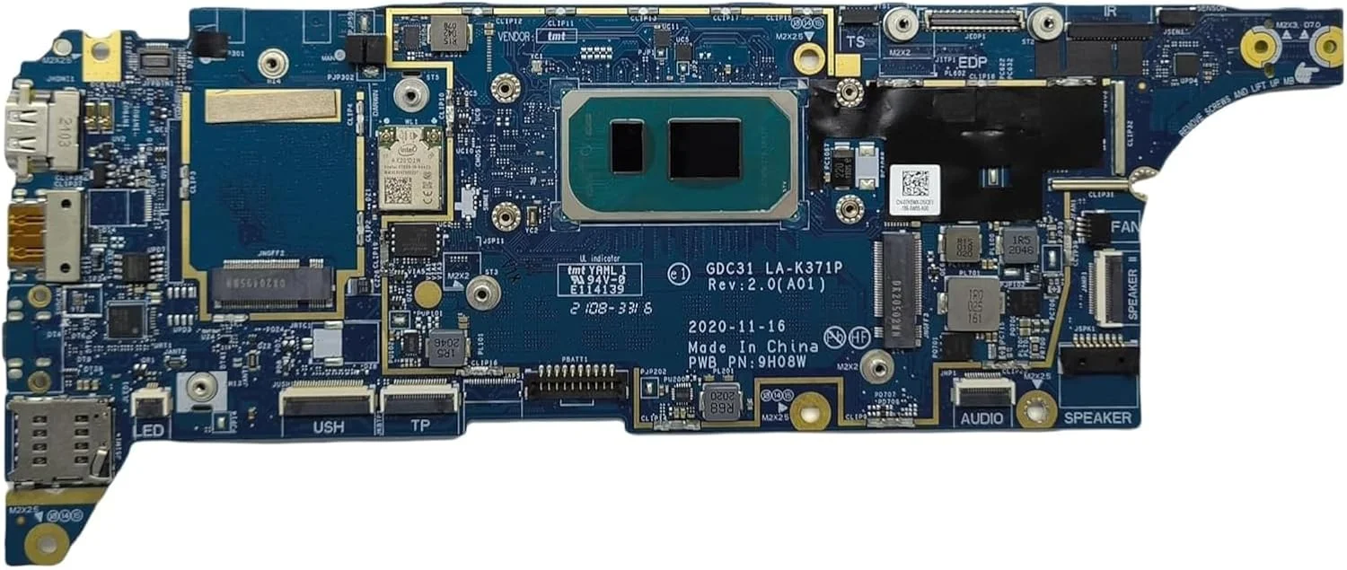 مادربرد جایگزین 0798WG 798WG برای لپ تاپ Dell Latitude 7420 مدل GDC31 LA-K371P، پردازنده i7-1185G7، حافظه 8G FCBGA1449