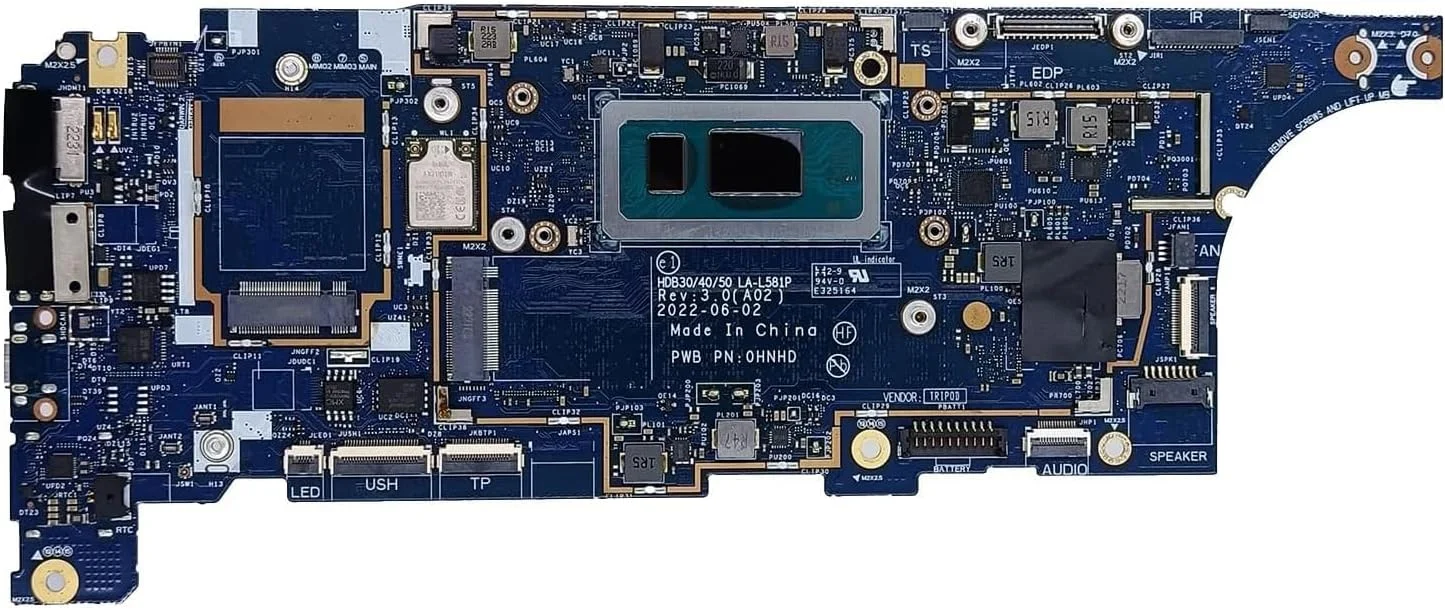 مادربرد جایگزین 03VFKG 3VFKG برای لپ تاپ Dell Latitude 7430 مدل LA-L581P، پردازنده i5-1245U، رم 16 گیگابایت