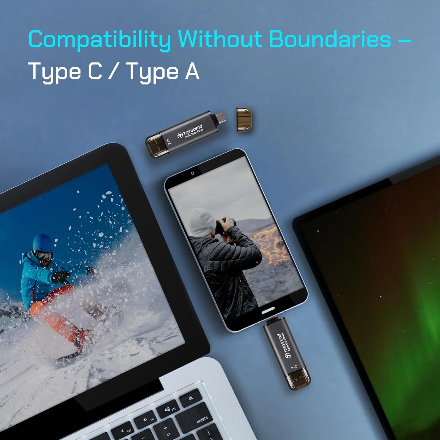 اس اس دی اکسترنال 1 ترابایتی Transcend مدل ESD310C با USB 10Gbps و Type C/A، EAN: 760557861942 اس اس دی اکسترنال 1 ترابایتی Transcend مدل ESD310C با USB 10Gbps و Type C/A، EAN: 760557861942