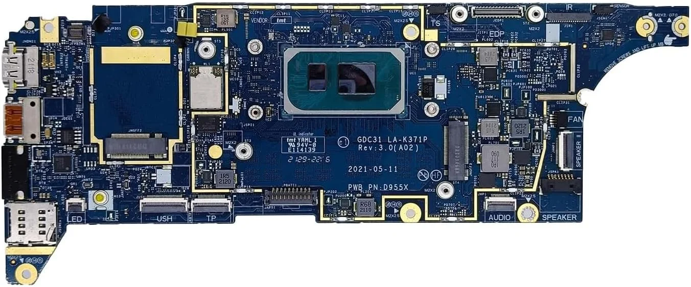 مادربرد جایگزین 0XNWXV XNWXV برای لپ تاپ Dell Latitude 7420 مدل GDC31 LA-K371P، پردازنده i5-1145G7 و 8 گیگابایت رم