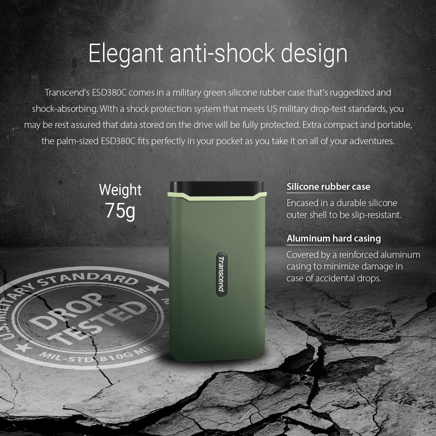 حافظه اس اس دی اکسترنال 4 ترابایتی ترنسند مدل ESD380C USB 3.2 Gen