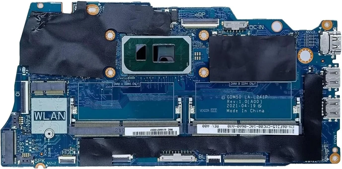 مادربرد جایگزین 0H5JNW H5JNW برای لپ تاپ Dell Inspiron 15 3511 مدل GDM50 LA-L241P، پردازنده i7-1165G7 با 35 پین مادربرد جایگزین 0H5JNW H5JNW برای لپ تاپ Dell Inspiron 15 3511 مدل GDM50 LA-L241P، پردازنده i7-1165G7 با 35 پین