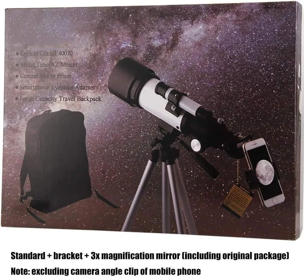 تلسکوپ مسافرتی 100 میلی‌متری انکساری با قابلیت تنظیم، همراه با نگهدارنده تلفن همراه، تلسکوپ دو منظوره آسمان و زمین، تلسکوپ‌های جدید 2020