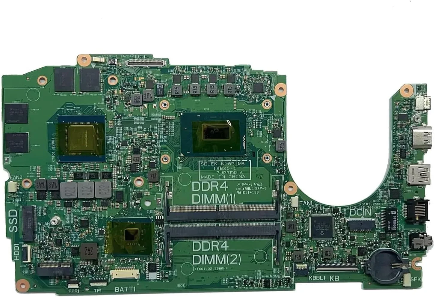 مادربرد جایگزین 01RGT1 1RGT1 برای لپ تاپ Dell G3 3590 مدل SRF6U، برد اصلی سیستم 18812-1 با پردازنده i7-9750H مادربرد جایگزین 01RGT1 1RGT1 برای لپ تاپ Dell G3 3590 مدل SRF6U، برد اصلی سیستم 18812-1 با پردازنده i7-9750H