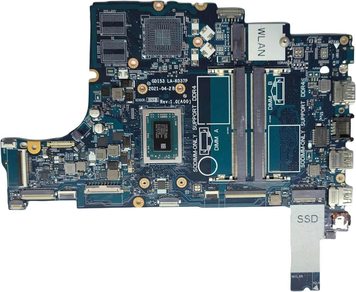 مادربرد جایگزین لپ تاپ GDI53 LA-K037P برای Dell Vostro 3405، برد اصلی سیستم با پردازنده R5-3450U، شماره قطعه 0Y6PDY Y6PDY