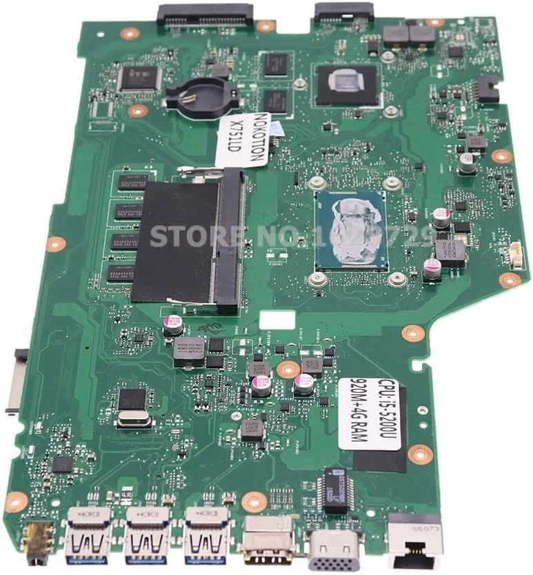 مادربرد X751LD برای لپ تاپ های X751LA X751LAB X751LD X751L مدل I5-5200U با پردازنده گرافیکی 920M و حافظه 4 گیگابایت مادربرد X751LD برای لپ تاپ های X751LA X751LAB X751LD X751L مدل I5-5200U با پردازنده گرافیکی 920M و حافظه 4 گیگابایت