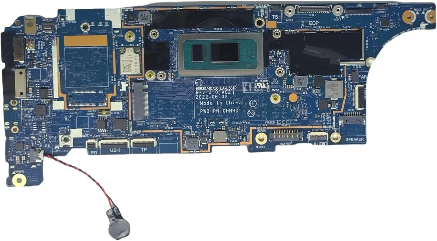 مادربرد جایگزین لپ تاپ HDB30 /40/50 LA-L581P برای Dell Latitude 7530، پردازنده i5-1235U، رم 8 گیگابایتی، 0VXK64 VXK64