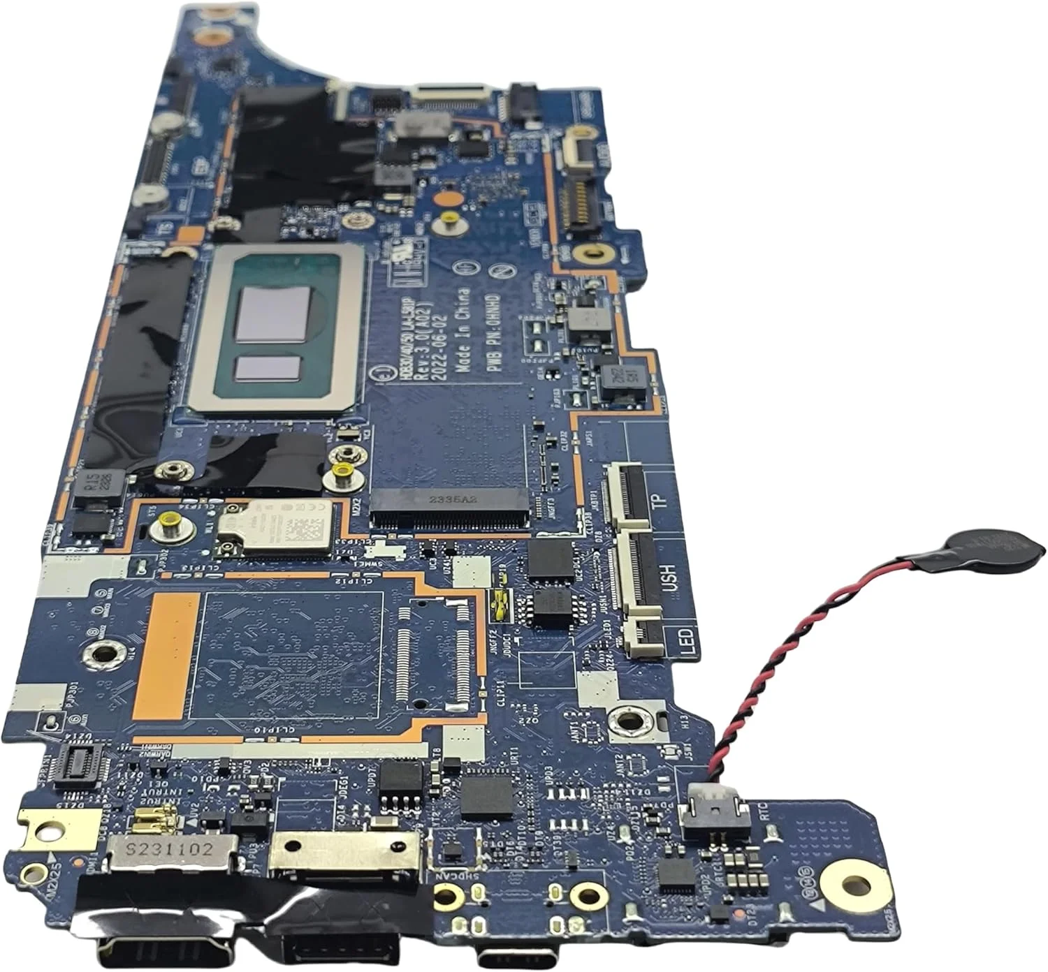 مادربرد جایگزین لپ تاپ HDB30 /40/50 LA-L581P برای Dell Latitude 7330، پردازنده i5-1235U، رم 8 گیگابایتی، 0VXK64 VXK64