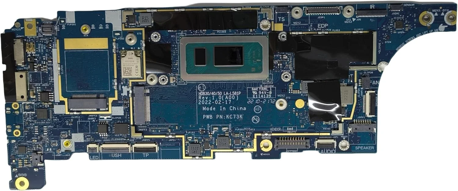مادربرد جایگزین لپ تاپ مدل HDB30 /40/50 LA-L581P مناسب برای Dell Latitude 7530، پردازنده i5-1245U، رم 16 گیگابایت، شماره قطعه 05423Y 5423Y