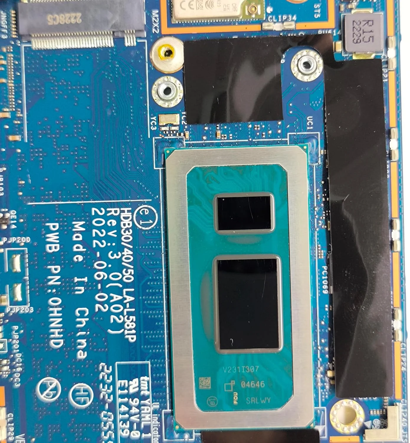 مادربرد جایگزین لپ تاپ مدل HDB30 /40/50 LA-L581P برای Dell Latitude 7330، پردازنده i5-1245U و 32 گیگابایت رم، شماره قطعه 0CVYRF CVYRF مادربرد جایگزین لپ تاپ مدل HDB30 /40/50 LA-L581P برای Dell Latitude 7330، پردازنده i5-1245U و 32 گیگابایت رم، شماره قطعه 0CVYRF CVYRF