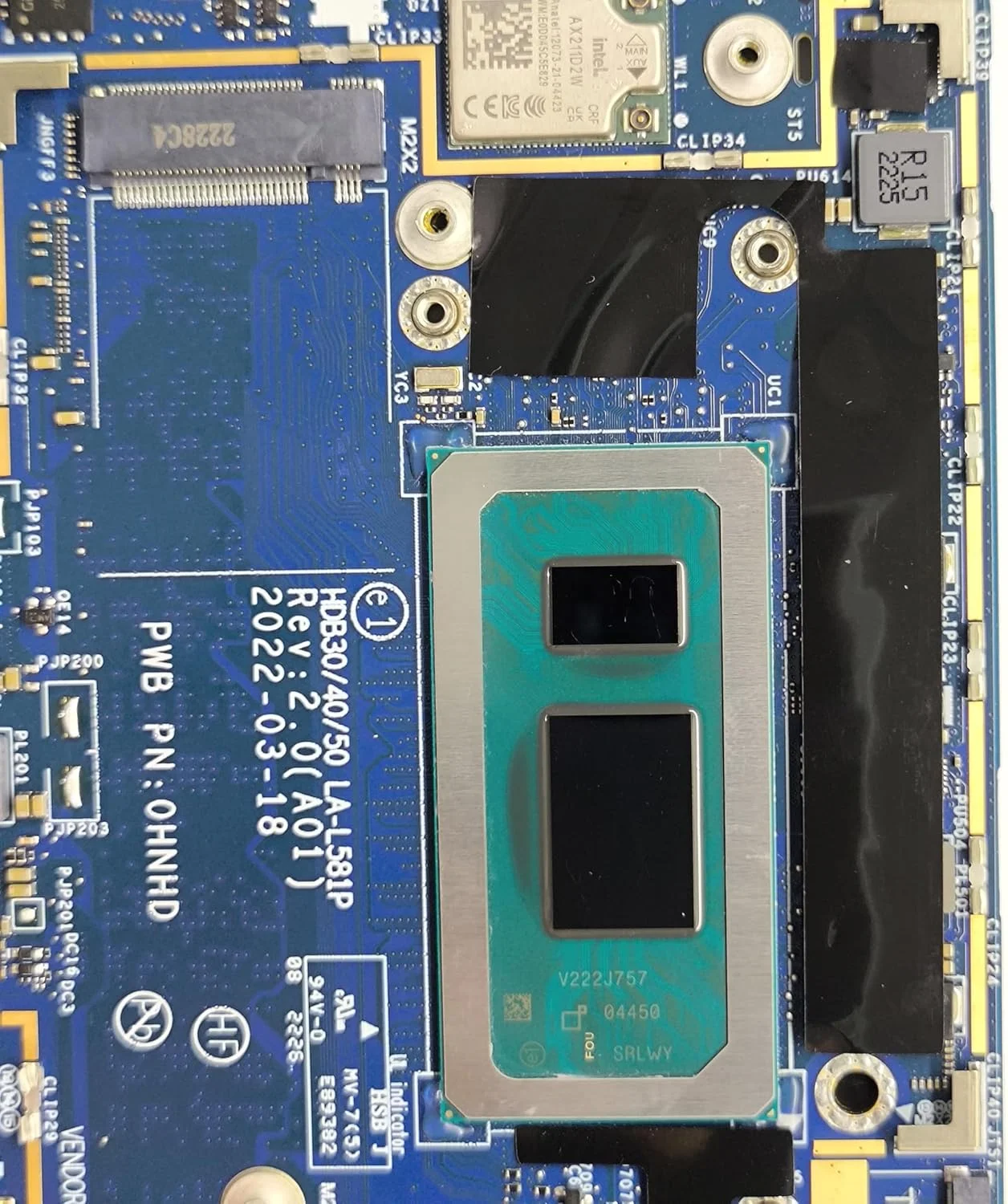 مادربرد جایگزین لپ تاپ HDB30 /40/50 LA-L581P برای Dell Latitude 7330، پردازنده i5-1245U، رم 16 گیگابایت، 00N39X 0N39X مادربرد جایگزین لپ تاپ HDB30 /40/50 LA-L581P برای Dell Latitude 7330، پردازنده i5-1245U، رم 16 گیگابایت، 00N39X 0N39X