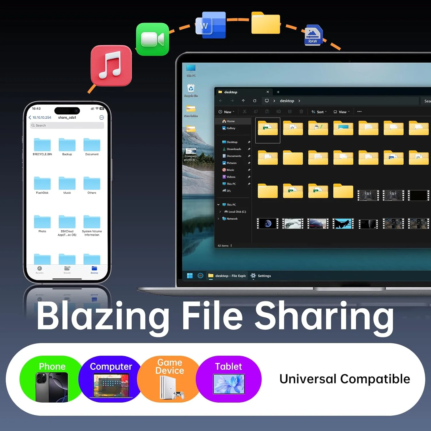 هارد اکسترنال SSD یک ترابایتی SSK، درایو SSD قابل حمل تا 2000 مگابایت بر ثانیه، درایوهای حالت جامد اکسترنال USB 3.2 Gen2X2 برای آیفون 15/16 پرو، مک، تلفن OTG، لپ تاپ با نشانگر LED
